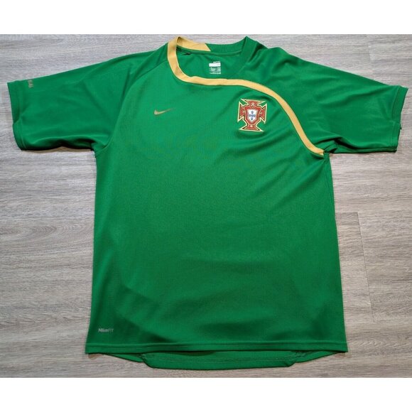 Nike M Portugal Fit Dry Green 2008 2010 Training Jersey Shirt Soccer Football - Picture 1 of 11